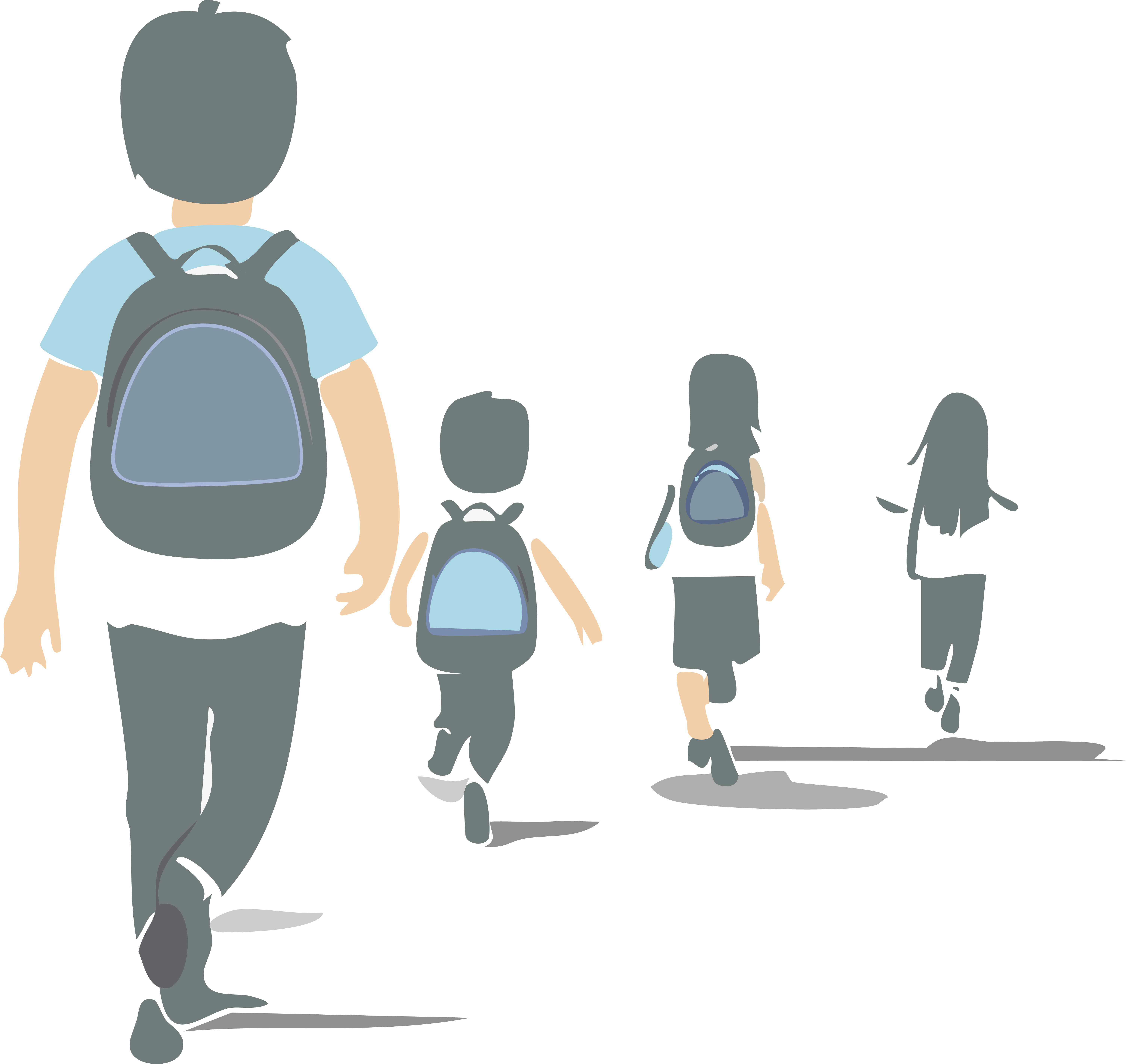 Students Walking